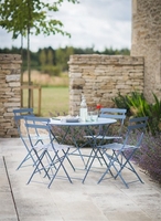 Bistro Set Table & 4 Chairs in Dorset Blue