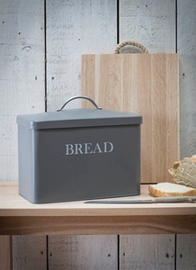 Bread Bin in Charcoal - Steel