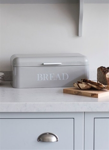 Bread Bin in Pebble - Steel