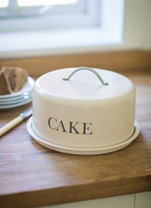 Cake Dome Tin in Stone - Steel