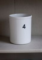 Ceramic Utensil Holder in White