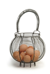 Large Wire Egg Baset - Coffee Bean