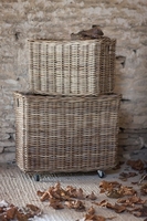 Log Basket on wheels with Internal Basket