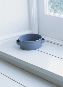 Round Pet Bowl,  Small in Charcoal - Steel