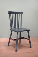 Spindle Back Oak Chair - Charcoal