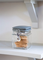 Square Storage Jar with Charcoal Lid - 12cm