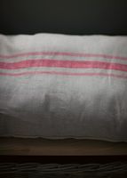 Storage Bench Linen Seat Cushion in Red