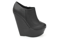 DAKOTA Platform Wedge Shoe Boots BLACK