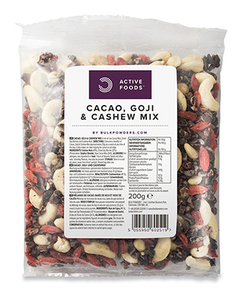 Cacao,  Goji & Cashew Mix 200g,  Vegetarian,  Vegan,  GM Free,  Dairy Free,  Lactose Free,  Soya Free