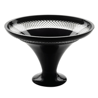 John Rocha Black Cut Footed Centrepiece 32.5cm