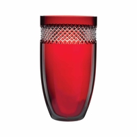 John Rocha Red Cut Vase 30.5cm