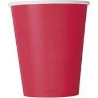Ruby Red Paper Cups 8 Pack