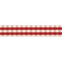 Rustic Gingham Ribbon Red 4 Metres