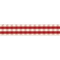 Rustic Gingham Ribbon Red 4 Metres
