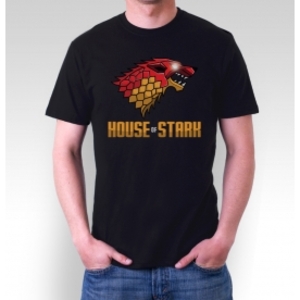 Game of Thrones House of Stark Vintage Black T-Shirt Medium Zedthredz