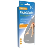 ProFoot Flight Socks Silky Smooth Natural UK Size 4-8