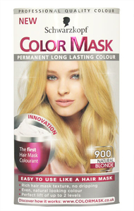 Schwarzkopf color mask 900 natural blonde level 3 permanent hair colour
