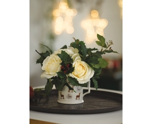 Rose and Holly Arrangement