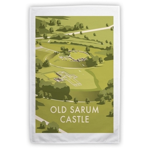 Old Sarum Castle Tea Towel