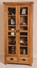 Farmhouse Rustic Glass Display Cabinet