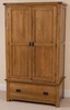 Farmhouse Rustic Solid Oak Double Wardrobe