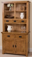 Farmhouse Rustic Solid Oak Small Dresser
