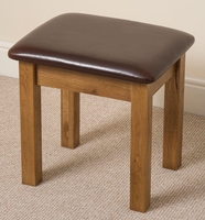 French Chateau Rusitc Solid Oak Dressing Table Stool