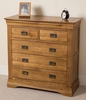 French Chateau Rustic Solid Oak 2+3 Chest