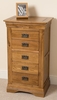 French Chateau Rustic Solid Oak 5 Drawer Chest