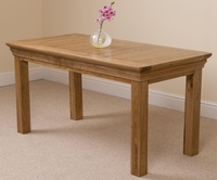 French Chateau Rustic Solid Oak 6ft Dining Table