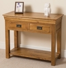 French Chateau Rustic Solid Oak Console Table