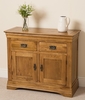 French Chateau Rustic Solid Oak Small Sideboard