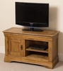 French Chateau Rustic Solid Oak Small TV Cabinet