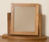 French Chateau Rustic Solid Oak Swivel Table Mirror