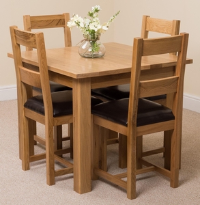 Oslo Solid Oak Dining Table & 4 Lincoln Chairs