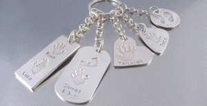 silver hand or footprint jewellery kit