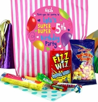 Fabulous Personalised Girls Party Bags - Pink Stripes