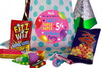 Fabulous Personalised Party Bags for Girls - Blue Polka