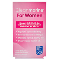 Cleanmarine Krill Oil for Women - 60 Gel Capsules (600mg)