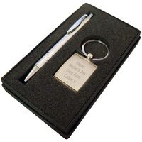 Silver Pen and Personalised Photo Keyring