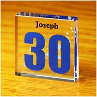 Small Glass Birthday Age Keepsake