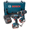 Bosch 06019D7173 GSB18V-EC,  GDR18V-LI,  Charger, L-Boxx,  2 x 4.0Ah Batteries