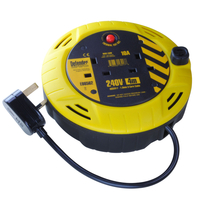 Defender E86562 4 Metre Cable Reel 240V with Thermal Overload Protection