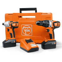 Fein ASB18/ASCD18W4 18V Cordless li-ion Combi Drill + Impact Driver (2x4Ah)