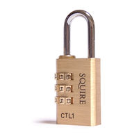 Henry Squire CTL1 Brass Tool Box Combination Lock 30mm