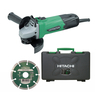 Hitachi G12SS/CD 115mm 4-1/2" Angle Grinder with Case & Diamond Blade (110V)