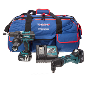 Makita 18V 2-Piece Cordless Kit with DHP458 Combi Drill and DTM50 Multitool
