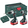 Metabo 685032000 18V Cordless Kit,  SB 18 LT,  SSD 18 LT,  2 Batteries Metaloc Case