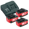 Metabo 685048000 Starter Kit with 3 x 5.2Ah Batteries,  Charger and Inlay