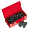 Sealey AK687 Impact Socket Set 13pc Deep 3/4"sq Drive Metric/imperial